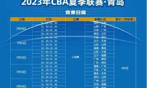 夏季联赛中国球员-中国夏季联赛赛程